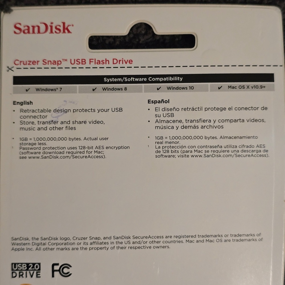 SanDisk Cruzer Snap 32GB USB Flash Drive Unisex Blue Celestial Star Moon SDCZ62 - Picture 3 of 3